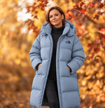 Long Hooded Down Coat