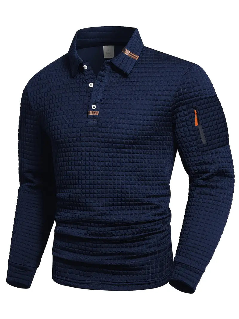 Ephraim | Textured Polo Shirt With Sleeve Pocket