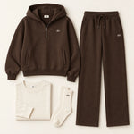 Half Zip Hooded Lounge Set