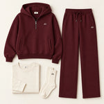 Half Zip Hooded Lounge Set