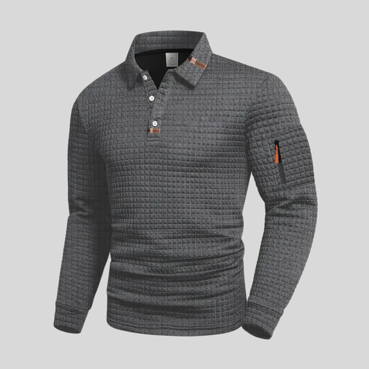 Ephraim | Textured Polo Shirt With Sleeve Pocket