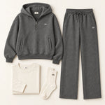 Half Zip Hooded Lounge Set