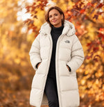 Long Hooded Down Coat