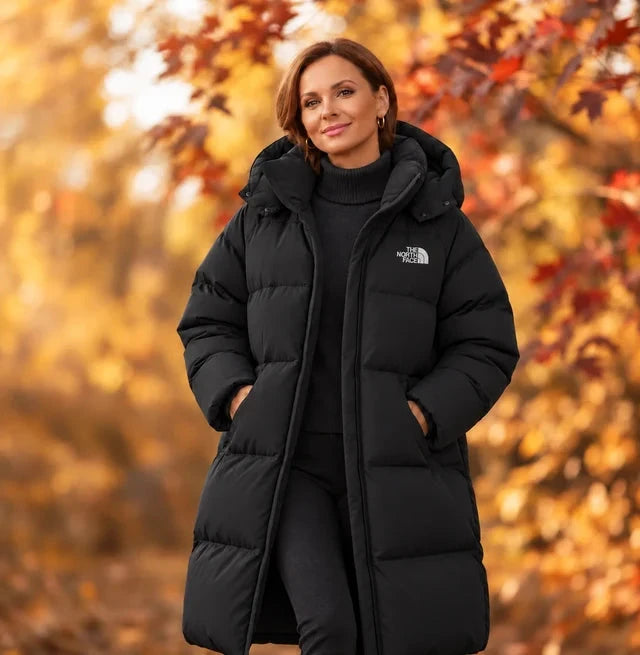 Long Hooded Down Coat
