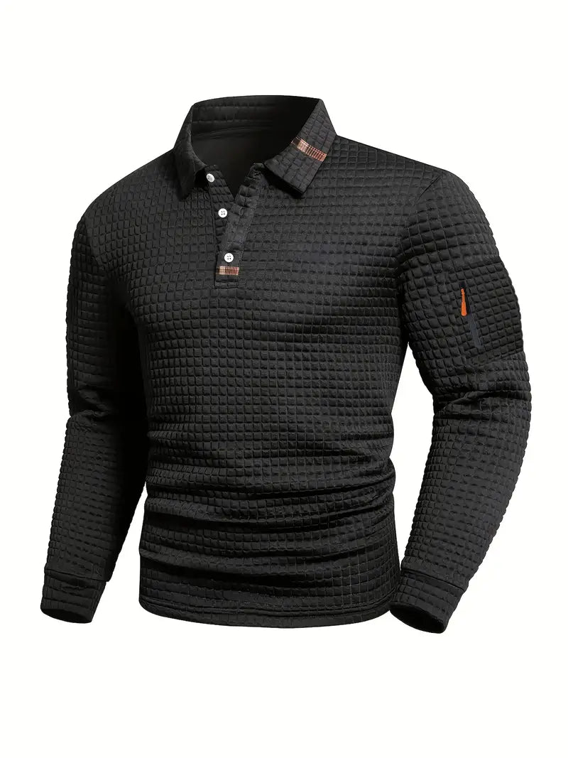 Ephraim | Textured Polo Shirt With Sleeve Pocket